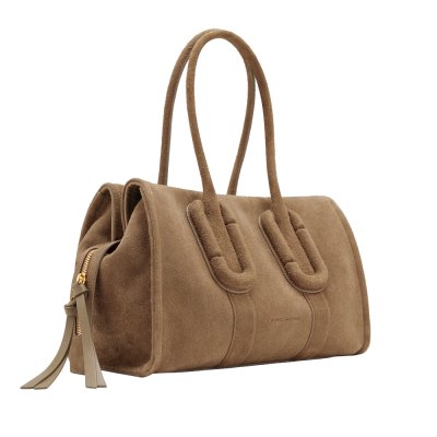 THE BABE CITY TOTE IN FELTED SUEDE